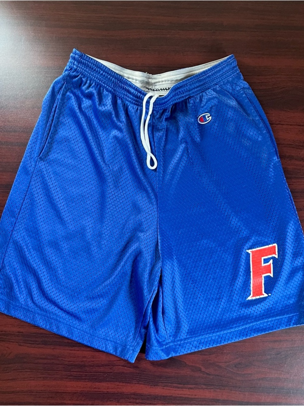 University Of Florida Gators Shorts Blue Football Basketball Sz Medium Champion